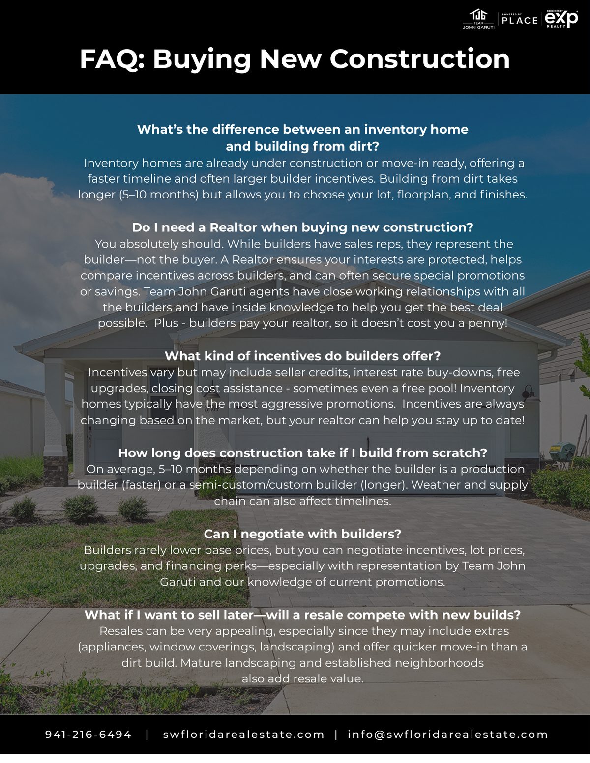 Frequently asked questions about buying new construction